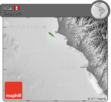 Physical Map of Isla, desaturated