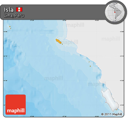 Political Map of Isla, single color outside