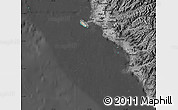 Satellite Map of Isla, darken, desaturated