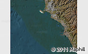 Satellite Map of Isla, darken