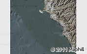 Satellite Map of Isla, darken, semi-desaturated