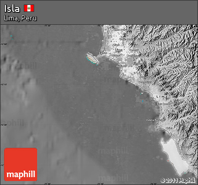 Satellite Map of Isla, desaturated
