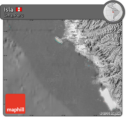 Satellite Map of Isla, desaturated