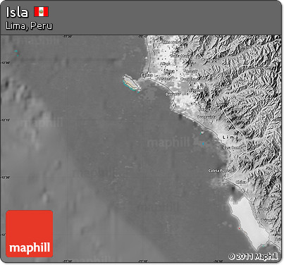 Satellite Map of Isla, desaturated