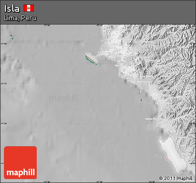 Satellite Map of Isla, lighten, desaturated