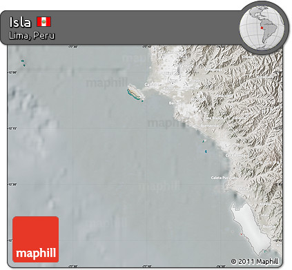 Satellite Map of Isla, lighten, semi-desaturated