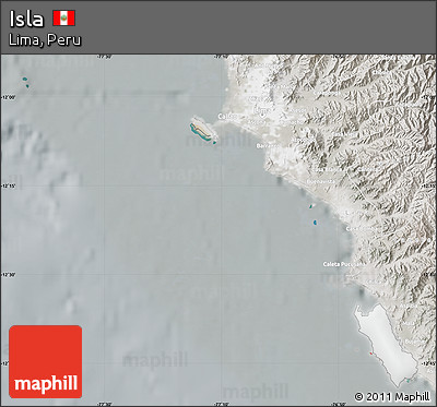 Satellite Map of Isla, lighten, semi-desaturated