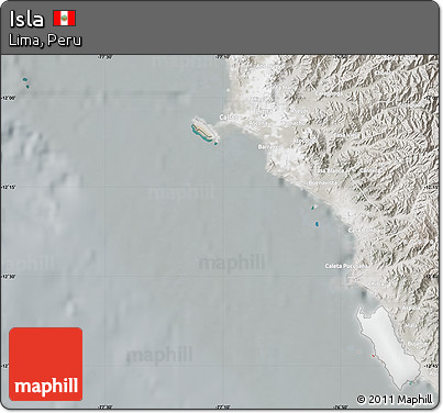 Satellite Map of Isla, lighten, semi-desaturated