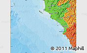 Satellite Map of Isla, political outside