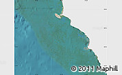 Satellite Map of Isla, single color outside