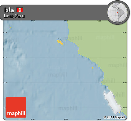 Savanna Style Map of Isla, single color outside
