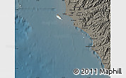 Shaded Relief Map of Isla, darken