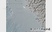 Shaded Relief Map of Isla, darken, semi-desaturated