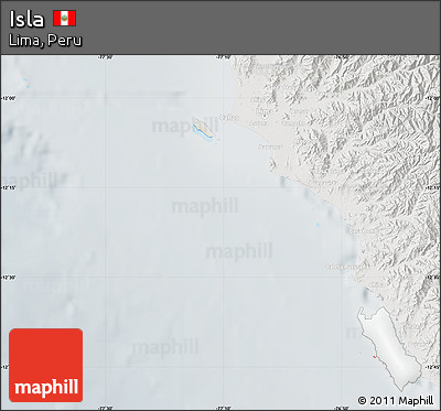 Shaded Relief Map of Isla, lighten, semi-desaturated