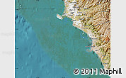 Shaded Relief Map of Isla, satellite outside