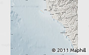 Shaded Relief Map of Isla, semi-desaturated