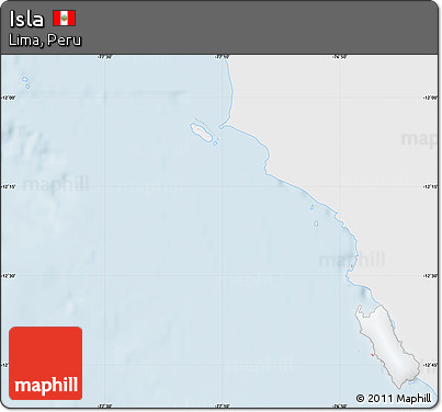 Silver Style Map of Isla, single color outside