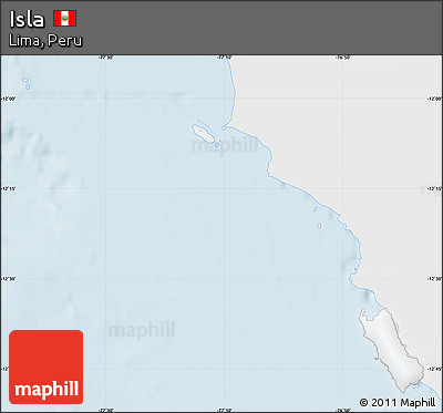 Silver Style Map of Isla, single color outside
