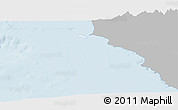 Gray Panoramic Map of Isla, single color outside