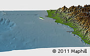 Physical Panoramic Map of Isla, darken