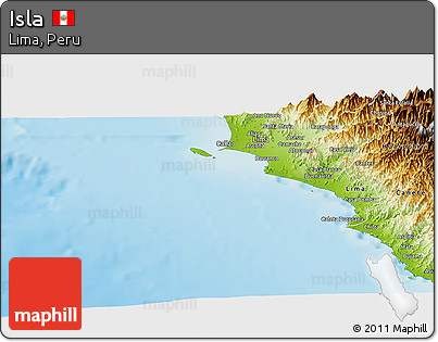Physical Panoramic Map of Isla
