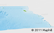 Physical Panoramic Map of Isla, single color outside