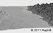 Political Panoramic Map of Isla, darken, desaturated