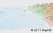 Political Panoramic Map of Isla, lighten