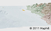 Political Panoramic Map of Isla, lighten, semi-desaturated