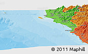 Political Panoramic Map of Isla