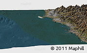 Satellite Panoramic Map of Isla, darken