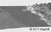 Satellite Panoramic Map of Isla, desaturated