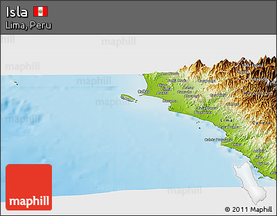 Satellite Panoramic Map of Isla, physical outside