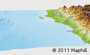 Satellite Panoramic Map of Isla, physical outside