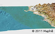 Satellite Panoramic Map of Isla