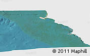 Satellite Panoramic Map of Isla, single color outside