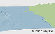Savanna Style Panoramic Map of Isla, single color outside