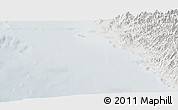 Shaded Relief Panoramic Map of Isla, lighten, semi-desaturated