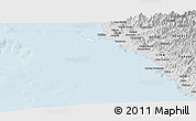 Silver Style Panoramic Map of Isla