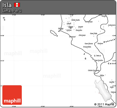 Blank Simple Map of Isla