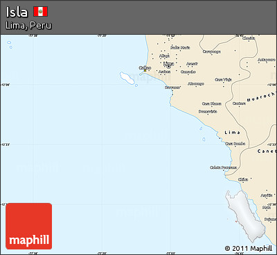 Classic Style Simple Map of Isla