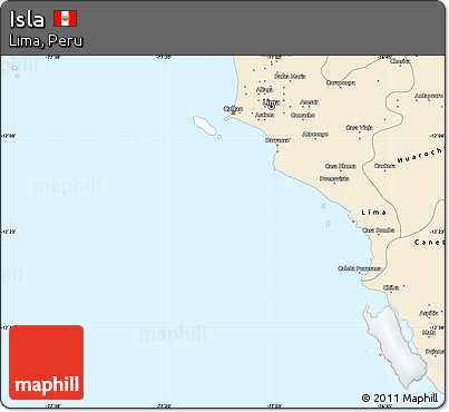 Classic Style Simple Map of Isla