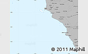 Gray Simple Map of Isla