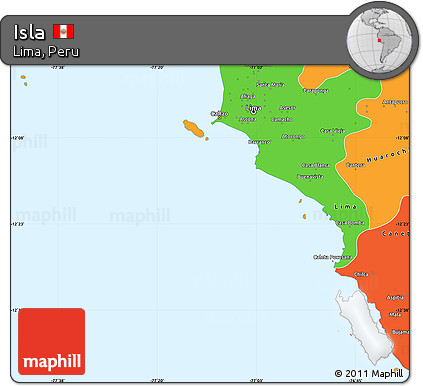 Political Simple Map of Isla