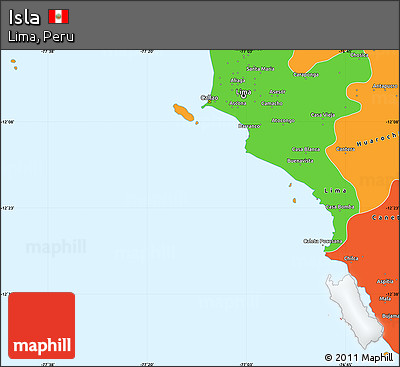 Political Simple Map of Isla