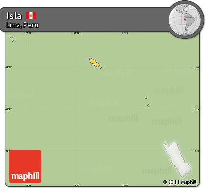 Savanna Style Simple Map of Isla, cropped outside