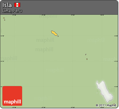 Savanna Style Simple Map of Isla, cropped outside