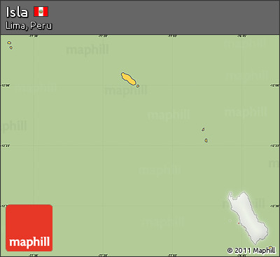Savanna Style Simple Map of Isla, cropped outside