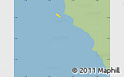 Savanna Style Simple Map of Isla, single color outside