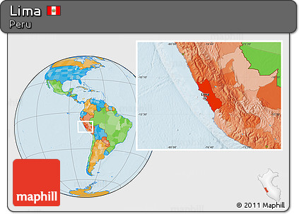Political Location Map of Lima